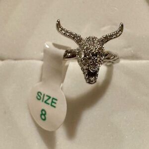 BP Desert Queen Sparkling Longhorn Ring - Size 8